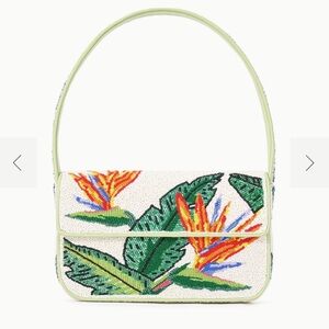 LIKE NEW STAUD Tommy Beaded Bag, Birds of Paradise